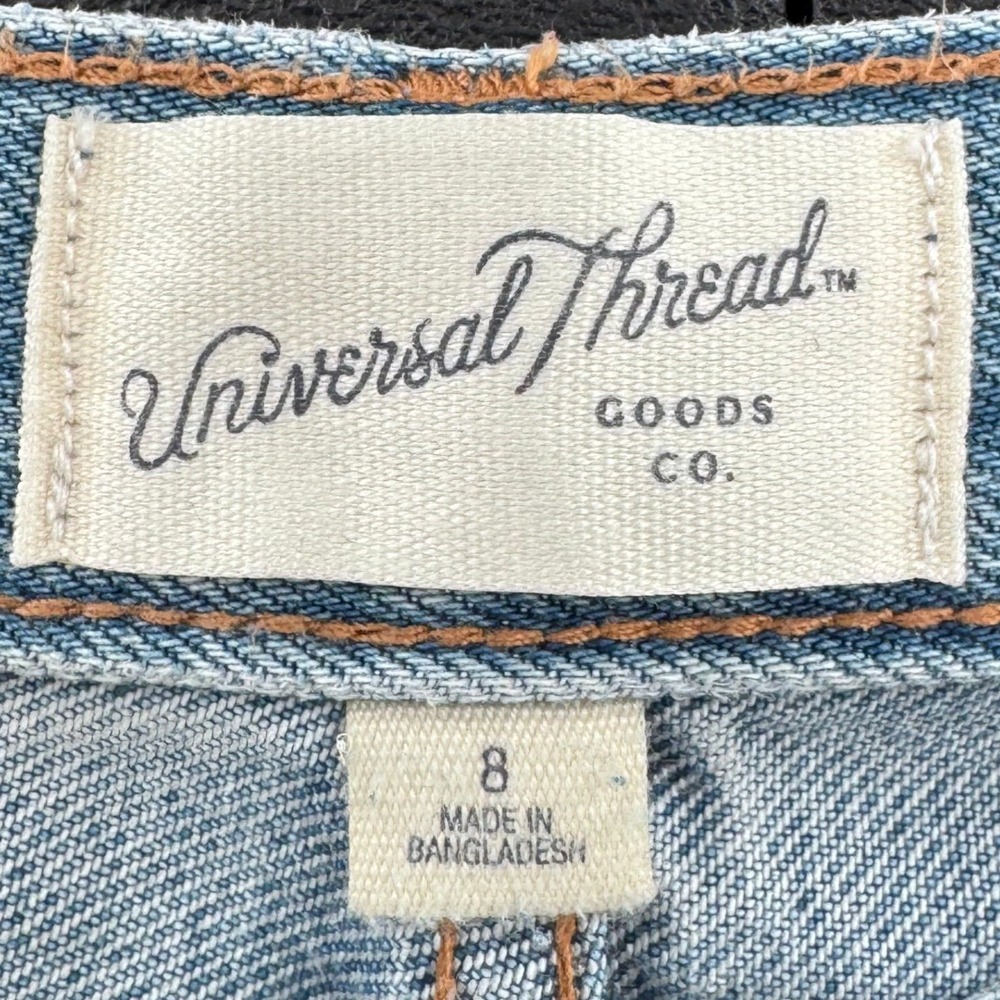 Universal Thread Womens 8 Mid Rise 90s Baggy Studded Side Light‎ Wash Jeans Blue - Picture 6 of 8